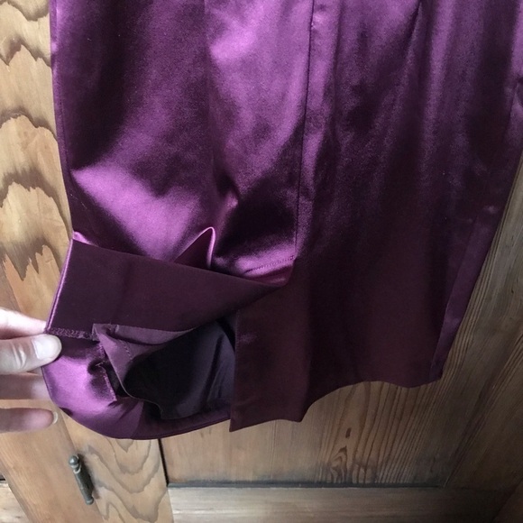 TF Teenflo Maroon Sateen Dress - Picture 7 of 7